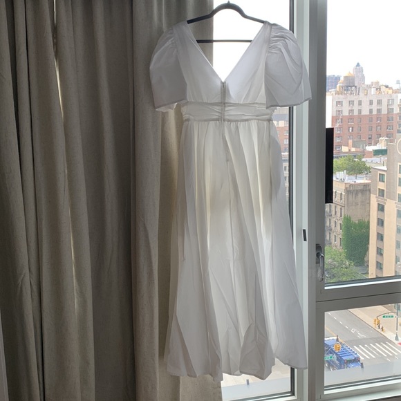 RHODE
Margot Cotton Flutter Sleeve Dress - Picture 2 of 8